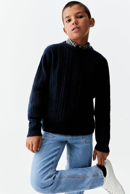 Knitted braided sweater from Mango