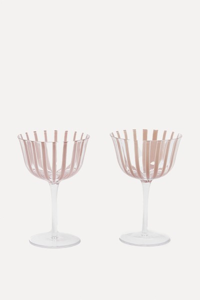 Vita Glass Champagne Saucers from Oliver Bonas