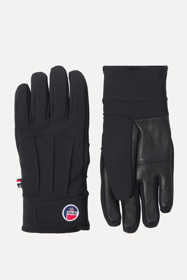 Glacier Leather-Trimmed Ski Gloves from Fusalp
