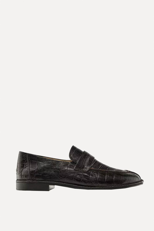Mock Croc Embossed Loafers from Massimo Dutti