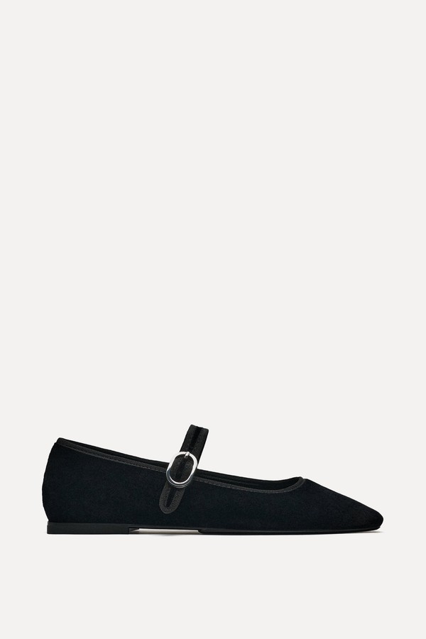 Velvet Ballerinas from Zara