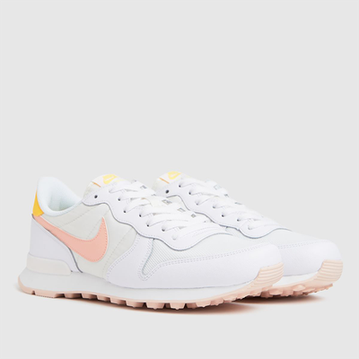 White & Orange Internationalist Trainers