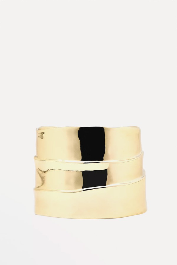 Pleated Metal Cuff from Massimo Dutti