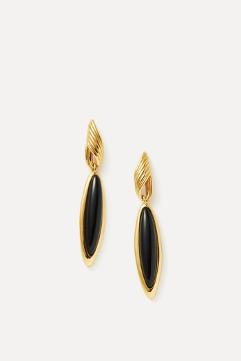 Wavy Ridge Gemstone Double Drop Earrings from Missoma