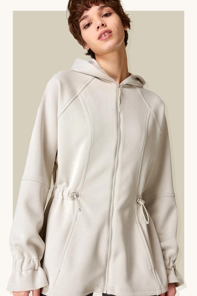 Sand Wash Zip Through Hoody