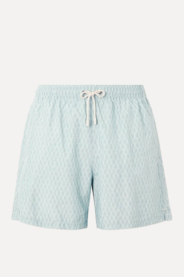 Straight-Leg Mid-Length Printed Swim Shorts from Canali