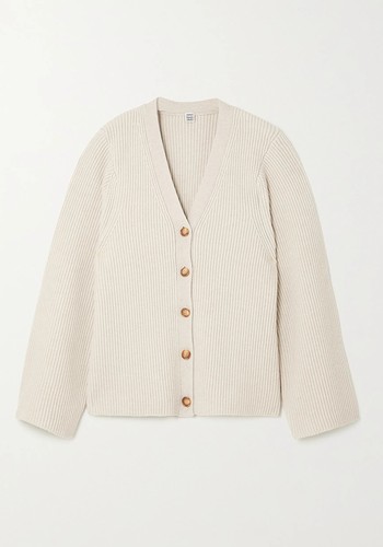 Ribbed Wool-Blend Cardigan from Totême