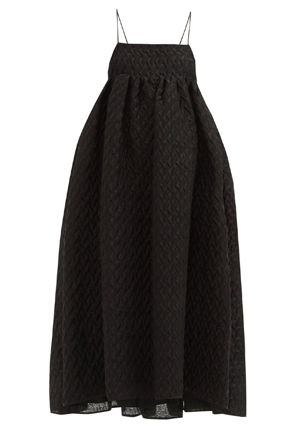 Beth Square-Neck Linen-Blend Cloqué Dress from Cecile Bahnsen