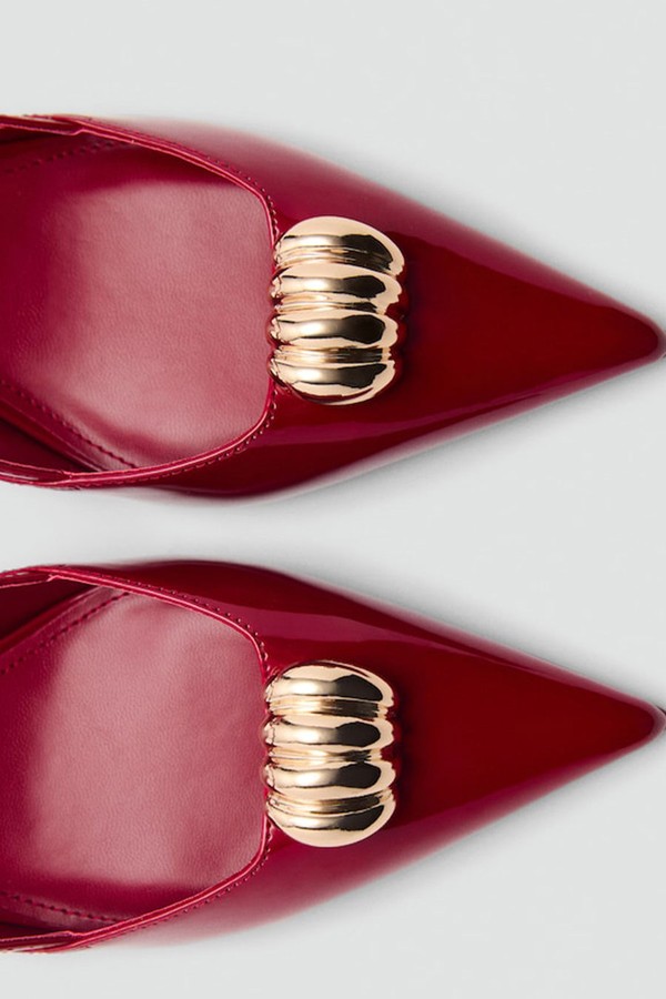 High-Heeled Shoes With Metallic Detail from Mango