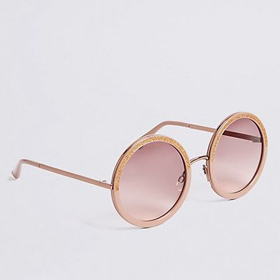 Round Glitter Sunglasses