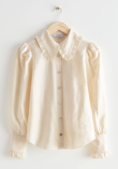 Frilled Silk Blouse