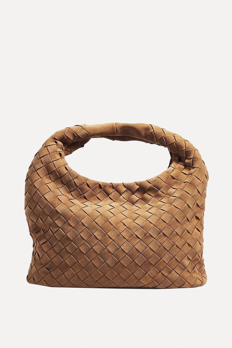 Suede Woven Tote