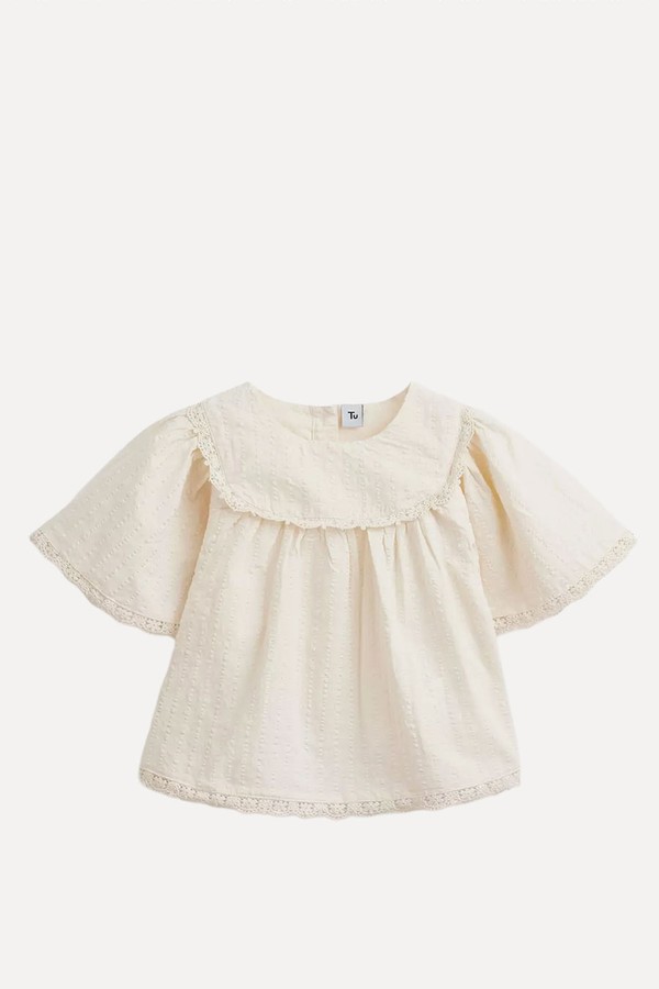 Romantic Style Short Sleeve Blouse from Tu