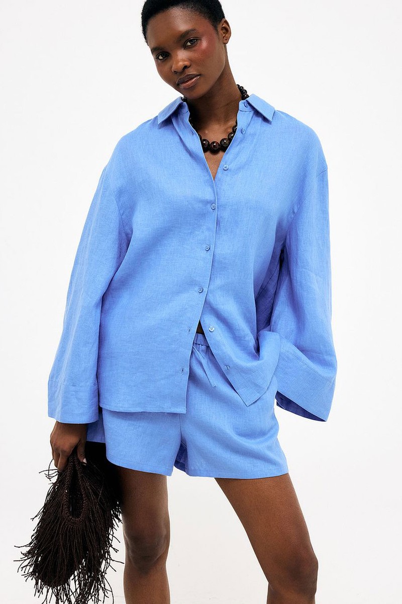 Linen Wide Sleeve Shirt