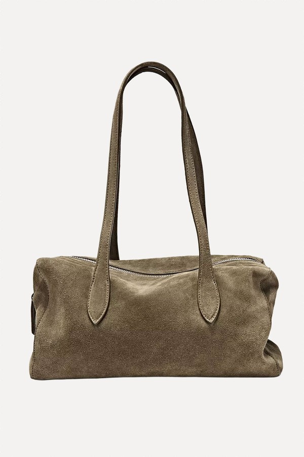 Split Leather West Satchel Bag from Massimo Dutti
