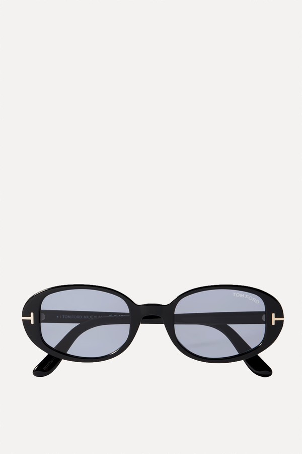 Iggy Oval-Frame Acetate Sunglasses from Tom Ford