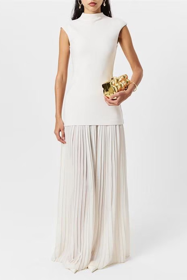 Pleated Sleeveless Maxi Dress from NAKED WARDROBE