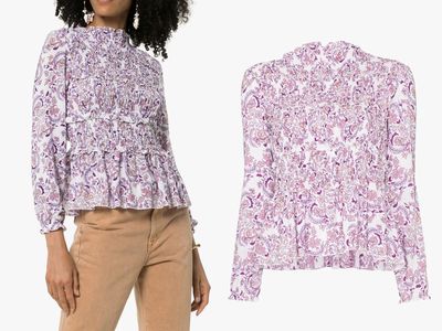 Ruffle Neck Paisley Print Top from See By Chloé