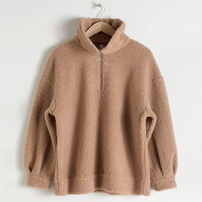 Faux Shearling Zip Pullover from & Other Stories