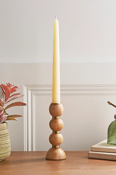 Wooden Candlestick Holder