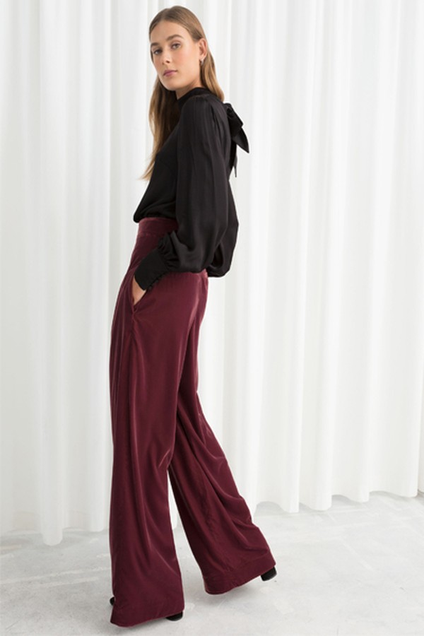 High Waisted Velvet Trousers from & Other Stories