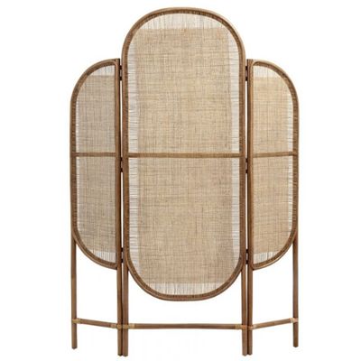 Rattan Folding Screen With Webbing from Nordal 