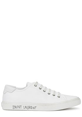 Malibu White Canvas Sneakers from Saint Laurent