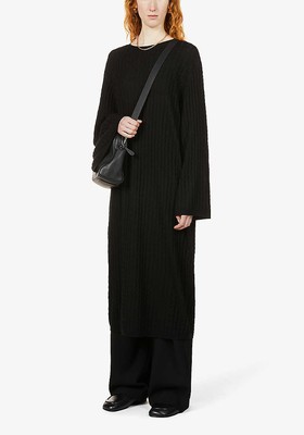 Ribbed Relaxed-Fit Wool Midi Dress, £430 | Totême