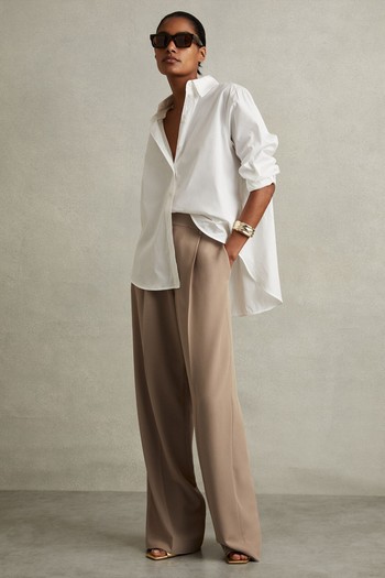 Eden Half-Elasticated Wide Leg Trousers