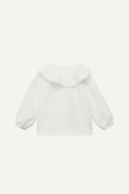 Textured Cotton Blouse  from Mango