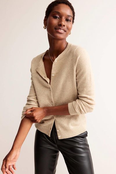 Eva Cashmere Crew Cardigan