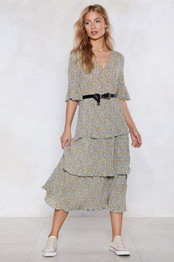 Now You Spring It Up Ruffle Dress