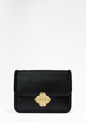 Leather Bag With Clover Clasp from Maje
