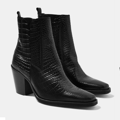 Crocodile Effect Chelsea Boots from Topshop