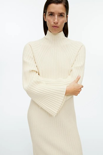 High-Neck Rib Dress from ARKET