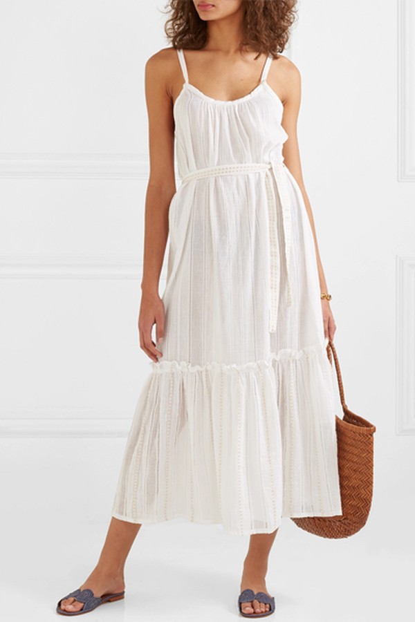 Kelali Belted Ruffled Maxi Dress from Lemlem