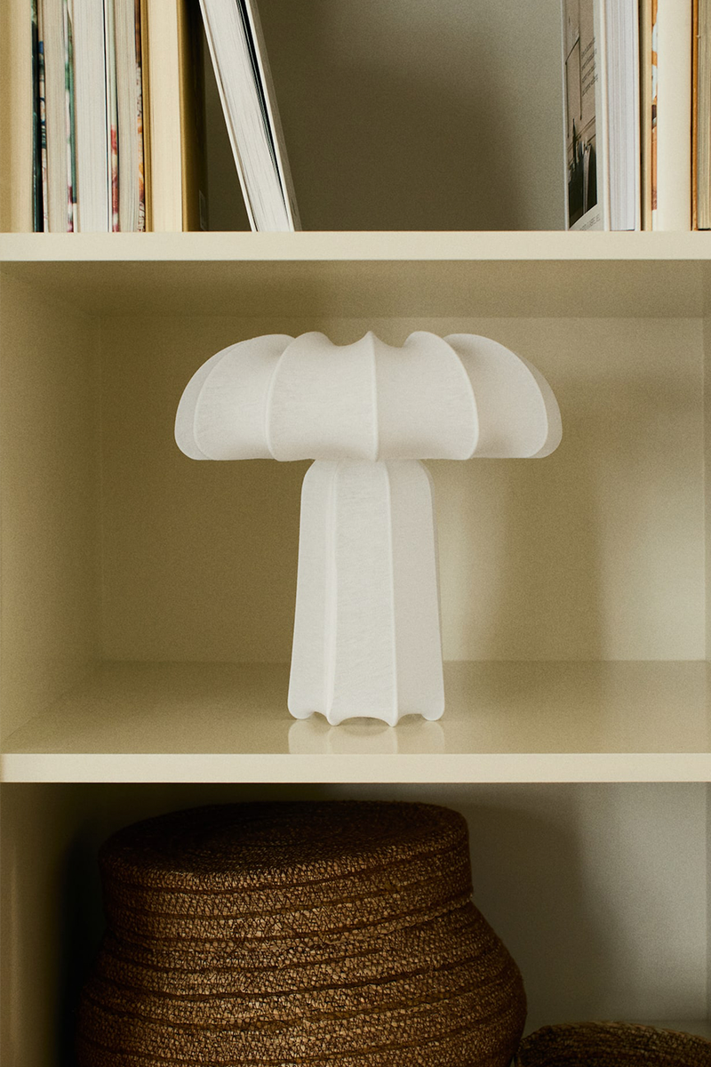 Fabric-Covered Table Lamp
