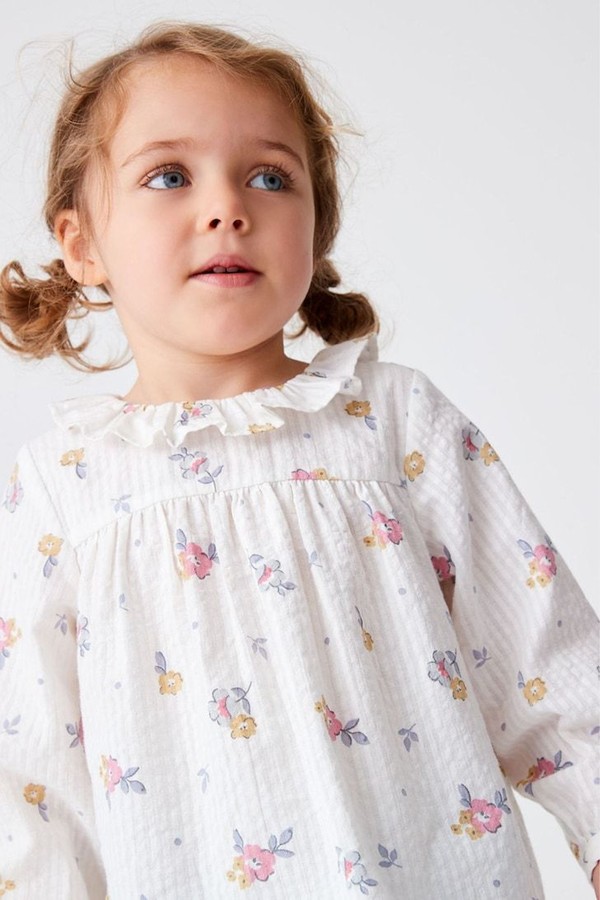 Printed Cotton Ruffle Blouse from Next