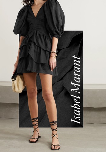 Jaekia Tiered Ramie Mini Dress from Isabel Marant