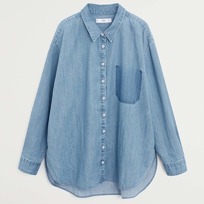 Oversize Denim Shirt from Mango