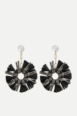 Lula Embellished Clip-On Drop Earrings  from ROSANTICA 