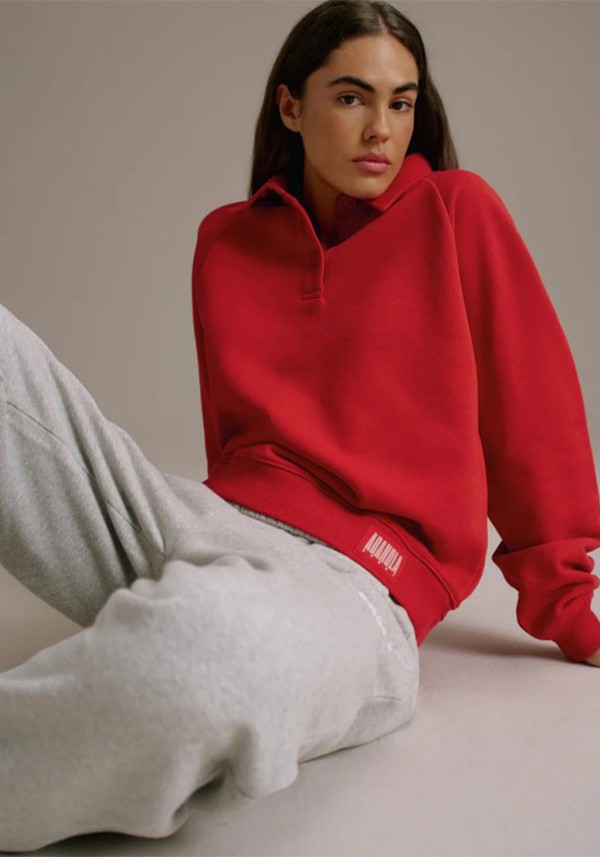 Raglan Polo Sweatshirt