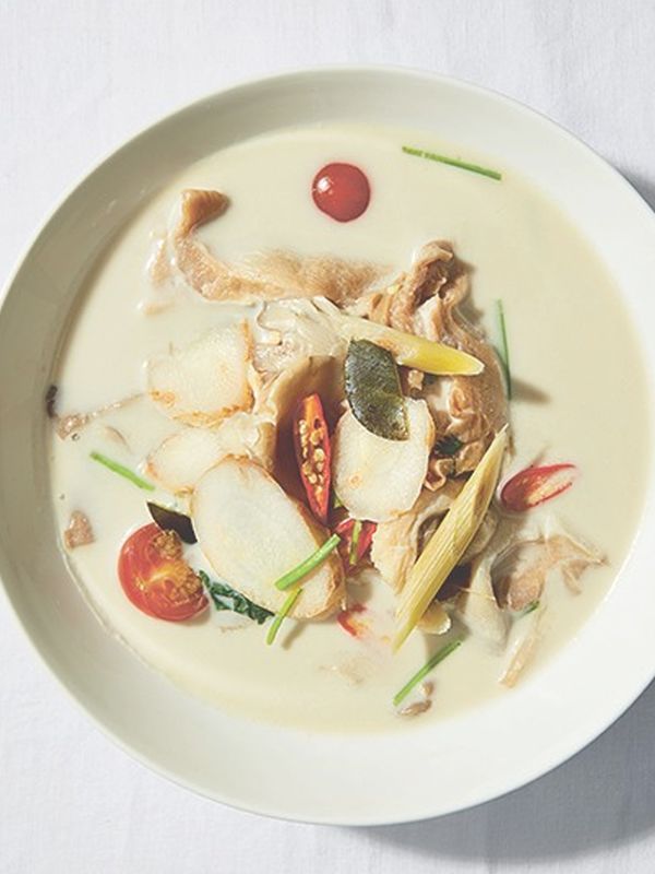 Coconut Soup With Oyster Mushrooms
