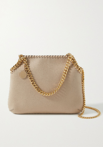 The Falabella Medium Vegetarian Brushed-Leather Shoulder Bag from Stella McCartney