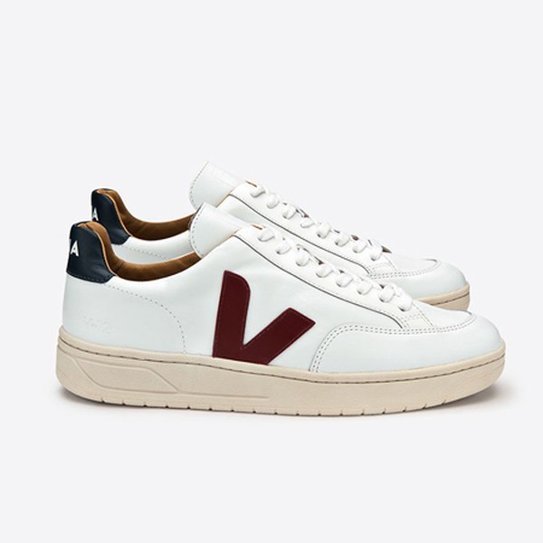 V-12 Leather White Marsala Nautico Traiers