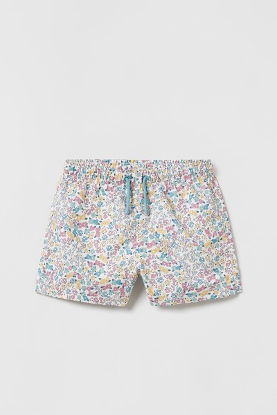 Flower Print Bermuda Swim Shorts from Zara