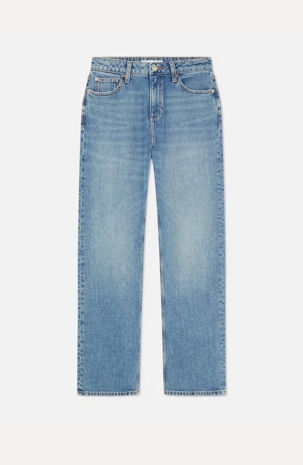 Mid-Rise Barrel Leg Jeans