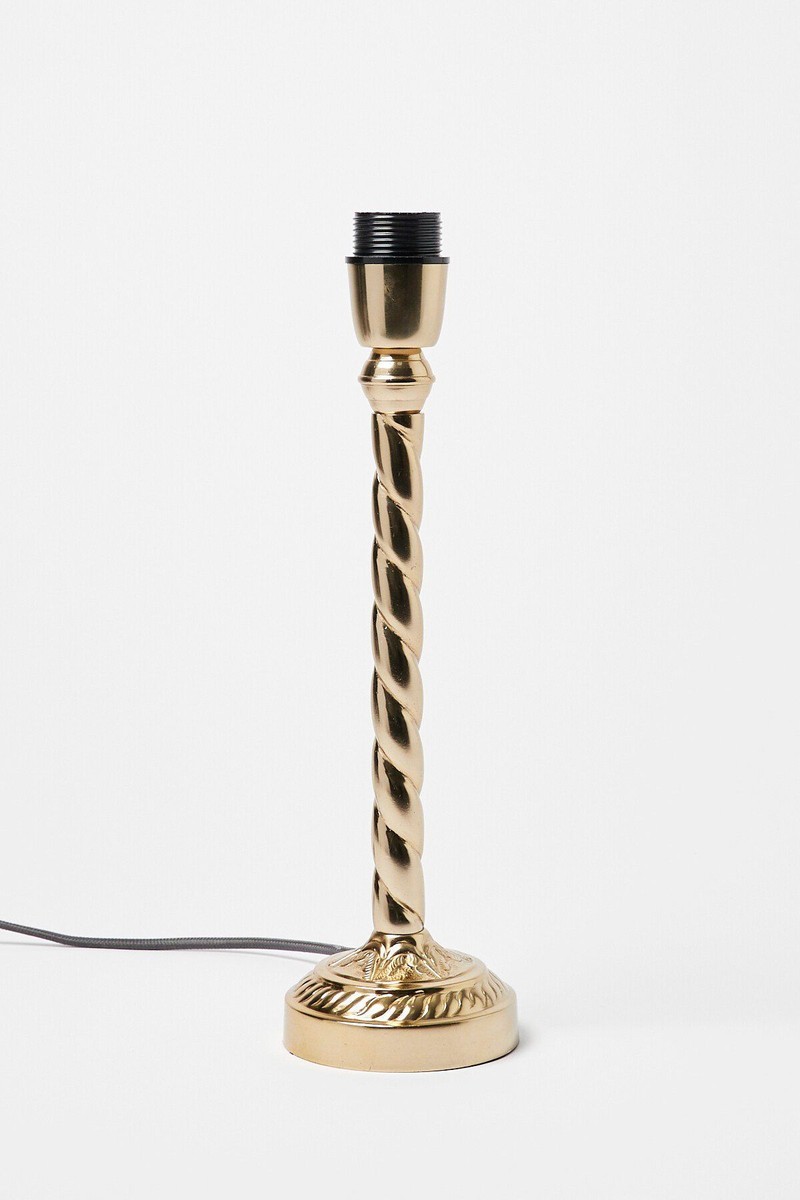Twisted Gold Metal Lamp Base from Oliver Bonas
