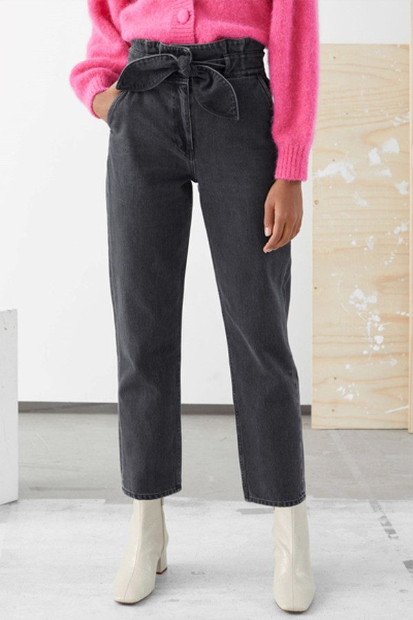 Denim Paperbag Waist Trousers from & Other Stories