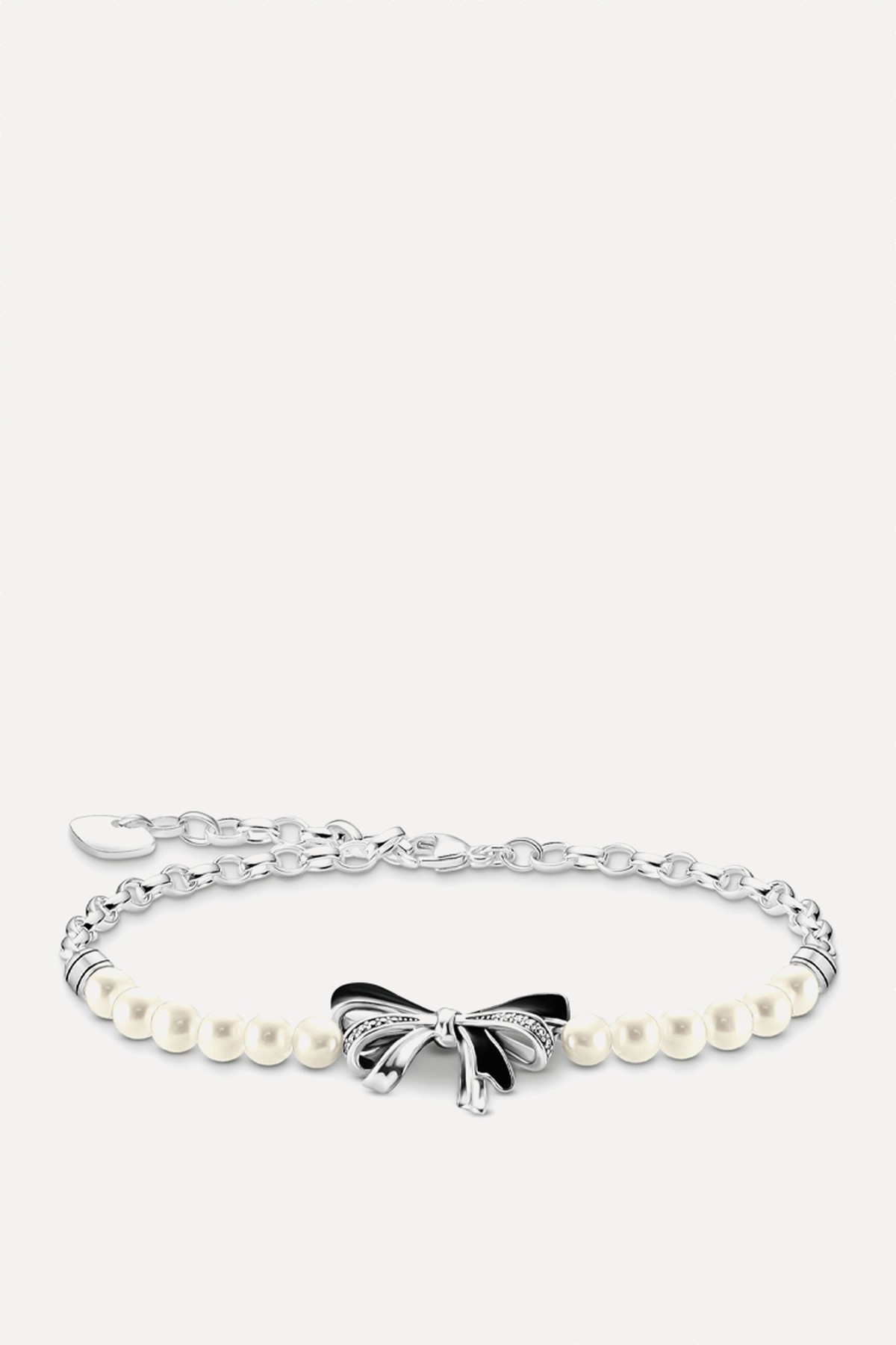 Silver Bow Bracelet With Freshwater Pearls Lovely Romance